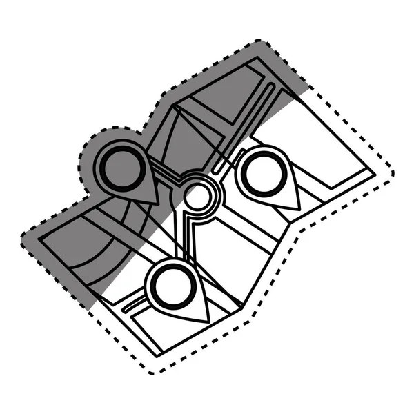 Kaart van de plaats van de stad — Stockvector