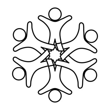 İnsanlar soyut piktogram