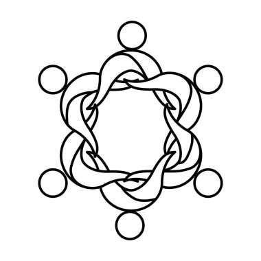 İnsanlar soyut piktogram