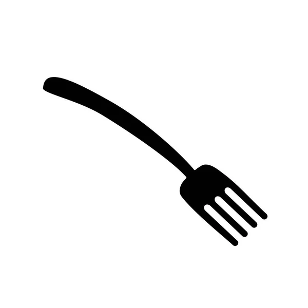 Cubiertos de tenedor utensilio — Vector de stock