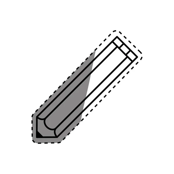 Geïsoleerde houten potlood — Stockvector