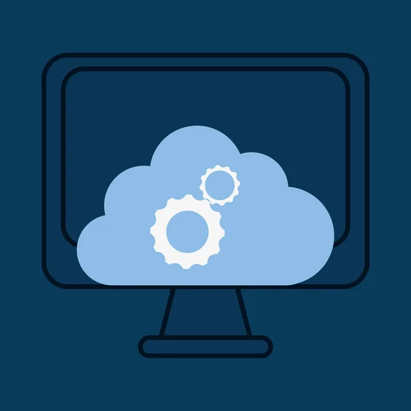 Cloud computing-techonlogy — Stockvector