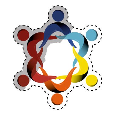 İnsanlar soyut piktogram