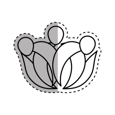 İnsanlar soyut piktogram