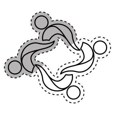 İnsanlar soyut piktogram