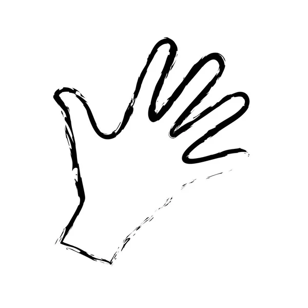 Silhouette mano umana — Vettoriale Stock