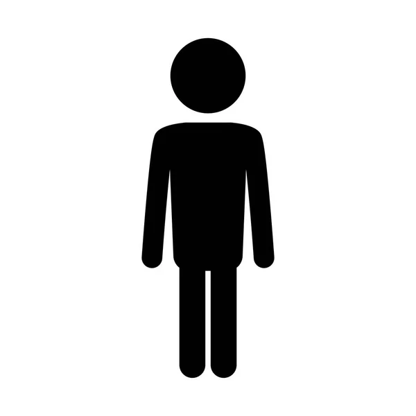 Pictogramme isolé homme — Image vectorielle