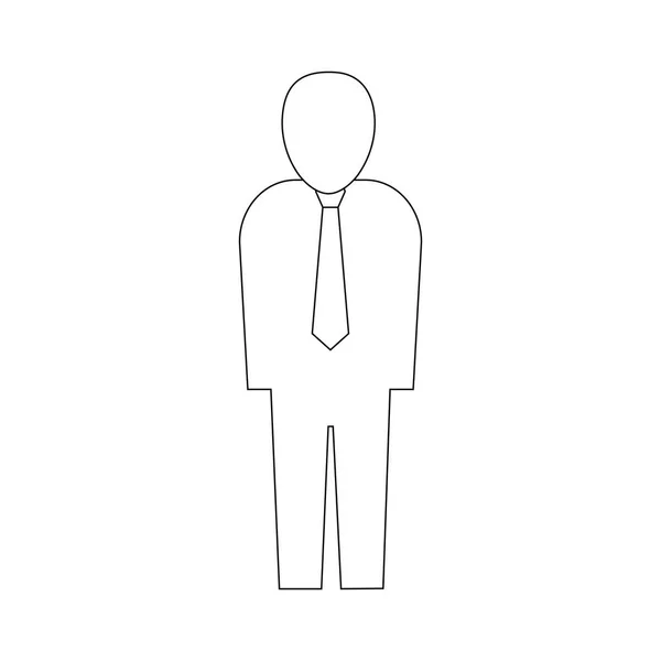 Businessman executive pictogram — Stock Vector