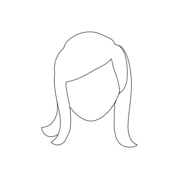 Profil de jeune femme — Image vectorielle