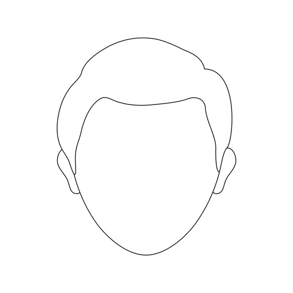 Mannen utan ansikte huvud — Stock vektor