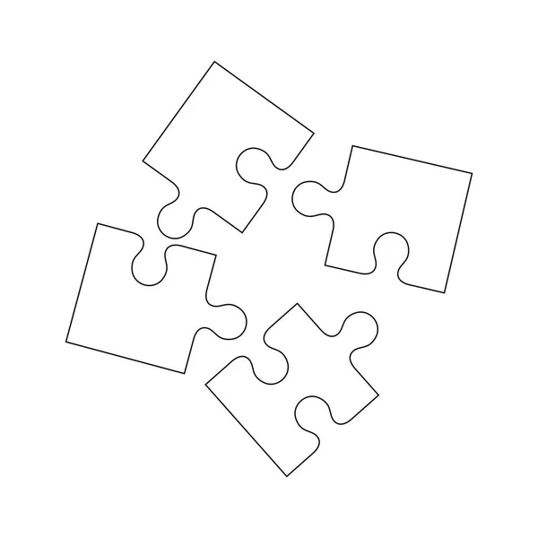 パズルのピースのコンセプト — ストックベクタ