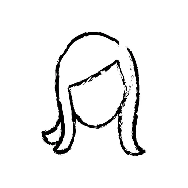 Perfil de mujer joven — Vector de stock