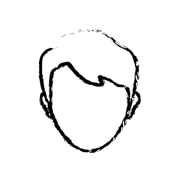 Man faceless head — Stock Vector