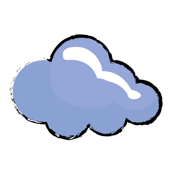 Isoliertes Wolkensymbol — Stockvektor