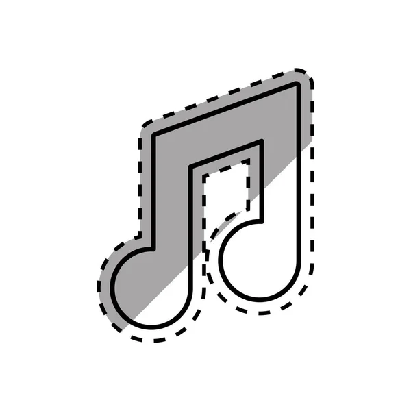 Note de musique isolée — Image vectorielle