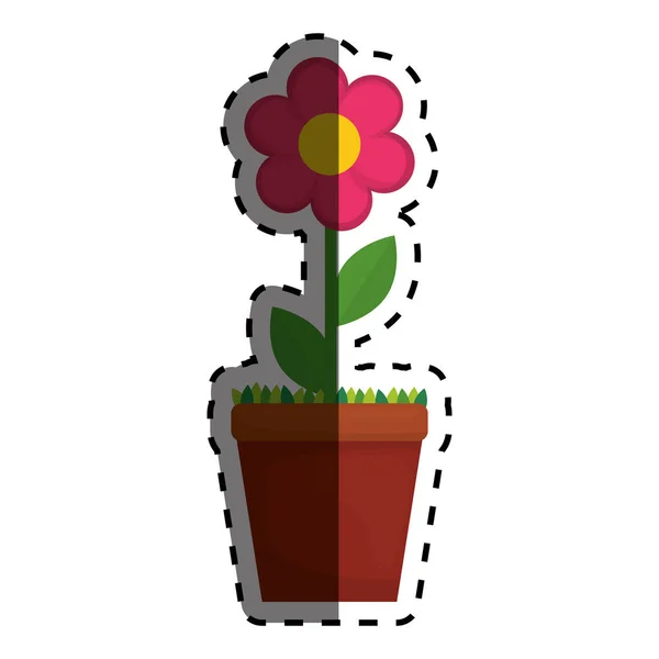Bella pianta di fiori — Vettoriale Stock