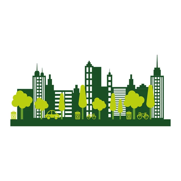 Eco ciudad verde — Archivo Imágenes Vectoriales