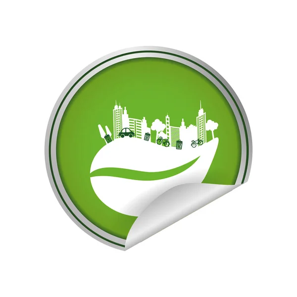 Eco cidade verde — Vetor de Stock