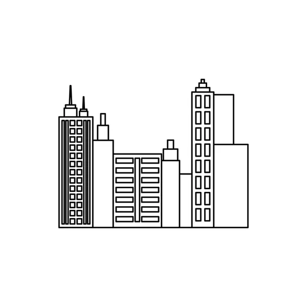 Ville vue urbaine — Image vectorielle