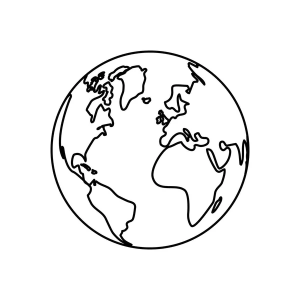 Terre isolée du monde — Image vectorielle