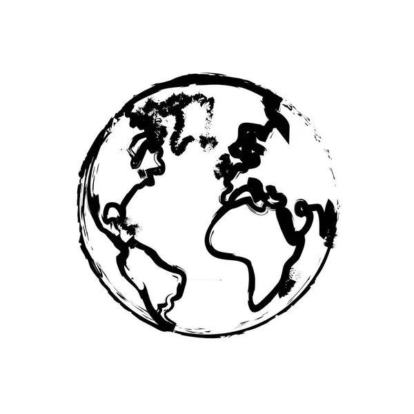 Ziemi na białym tle świata — Wektor stockowy