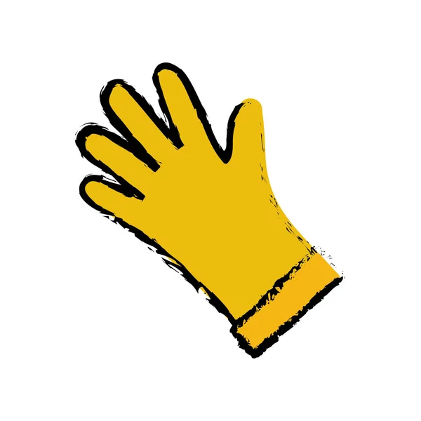 De industriële handschoen geïsoleerd — Stockvector