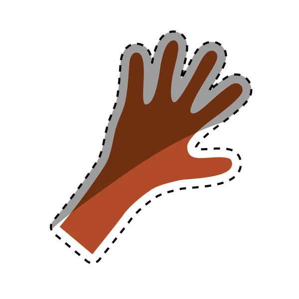 Huma ruku silueta — Stockový vektor