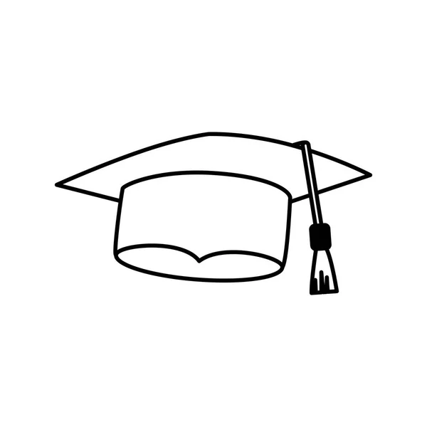 İzole mezuniyet şapka — Stok Vektör