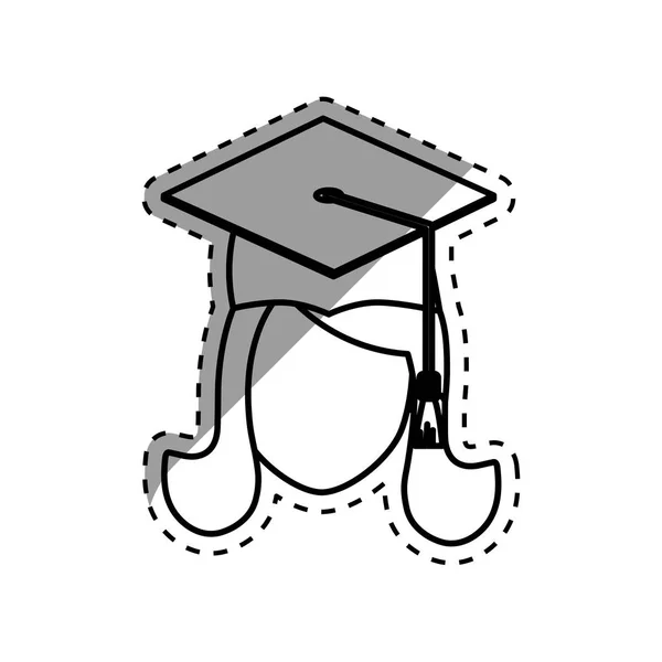 Graduación de jóvenes estudiantes — Vector de stock