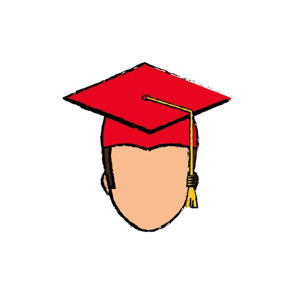 Graduación de jóvenes estudiantes — Vector de stock