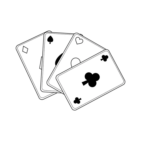 Concepto de juego de cartas de Casino — Vector de stock