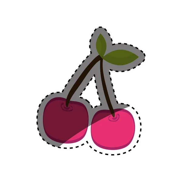 樱桃香甜的水果 — 图库矢量图片