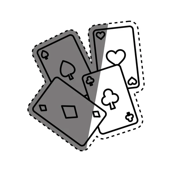 Spielkonzept für Casino-Karten — Stockvektor