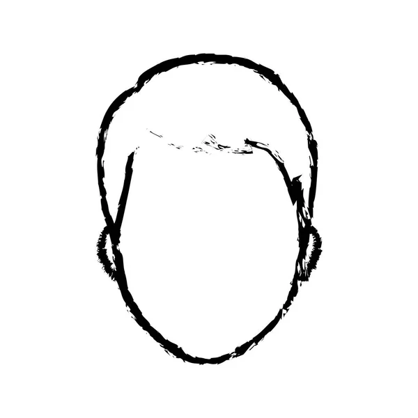 Man head faceless — Stock Vector