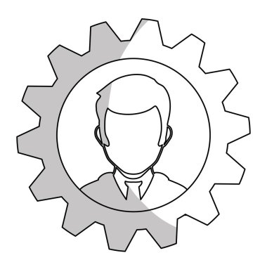 kişi ve dişli simgesini