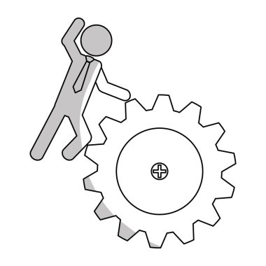 kişi ve dişli simgesini