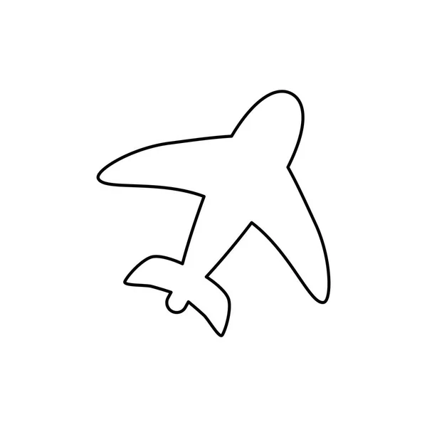 Airplane travel symbol — Stock Vector