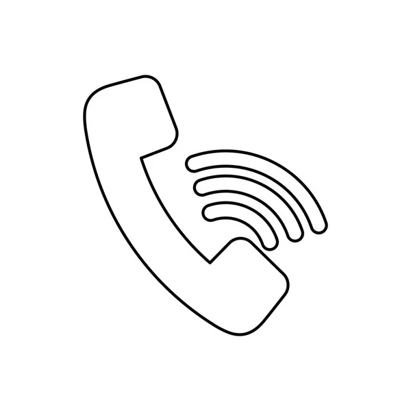 Símbolo telefónico aislado — Vector de stock