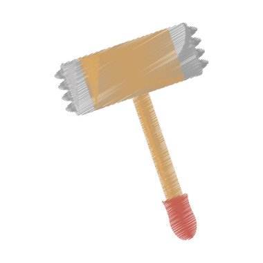 ahşap çelik çekiç mutfak çizim ve mutfak aletleri