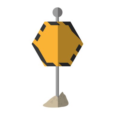 çizgi film işareti yol altıgen dikkat boş