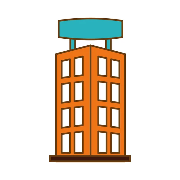 Hotel gebouw pictogram — Stockvector
