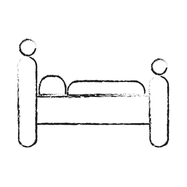 Bed icon image — Stock Vector