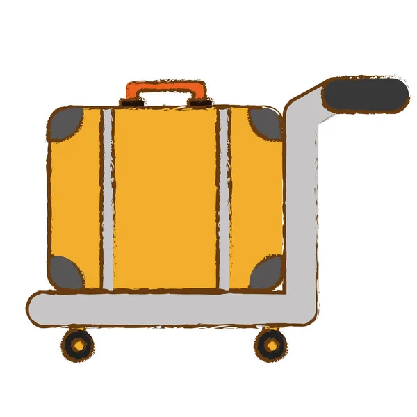 Ruční vozík se zavazadly — Stockový vektor