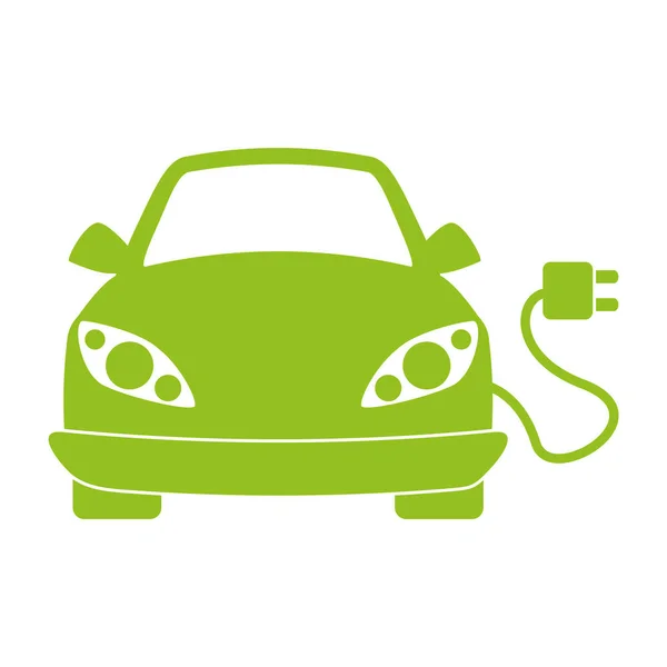 Car with electric plug — Stock Vector