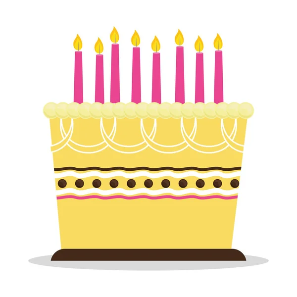 Icono de pastel de cumpleaños — Vector de stock