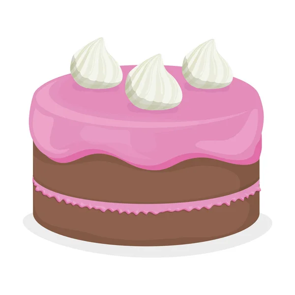 Dulce pastel icono — Vector de stock