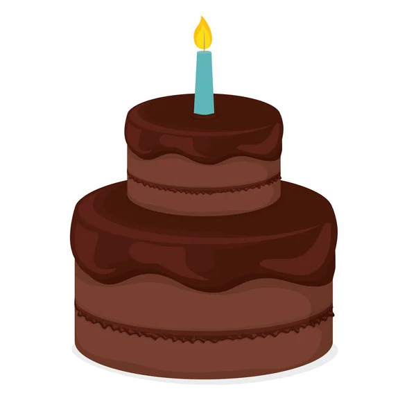 Icona torta di compleanno — Vettoriale Stock