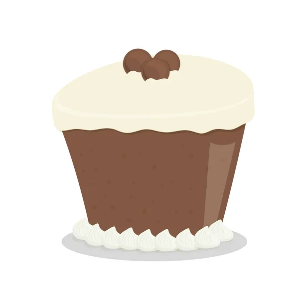 Sweet cupcake icon — Stock Vector