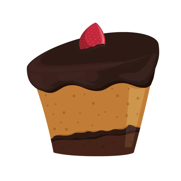 Dolce icona cupcake — Vettoriale Stock