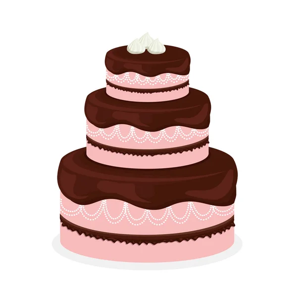Значок сладкого торта — стоковый вектор